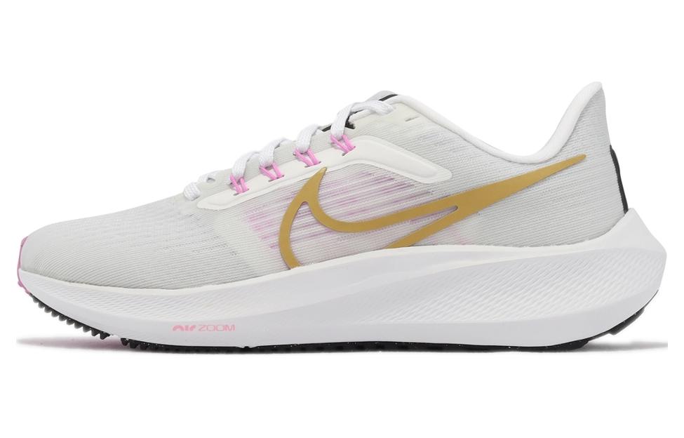 Nike Air Zoom Pegasus 39 Comfortable, breathable, shock-absorbing, wear-resistant, low-top, casual training running shoes, women's white powder