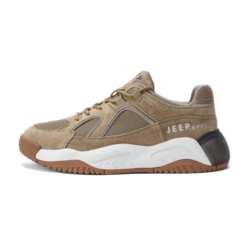 JEEP SPIRIT Breathable, Abrasion Resistant, Lightweight Low top Chunky Sneakers Men's Brown