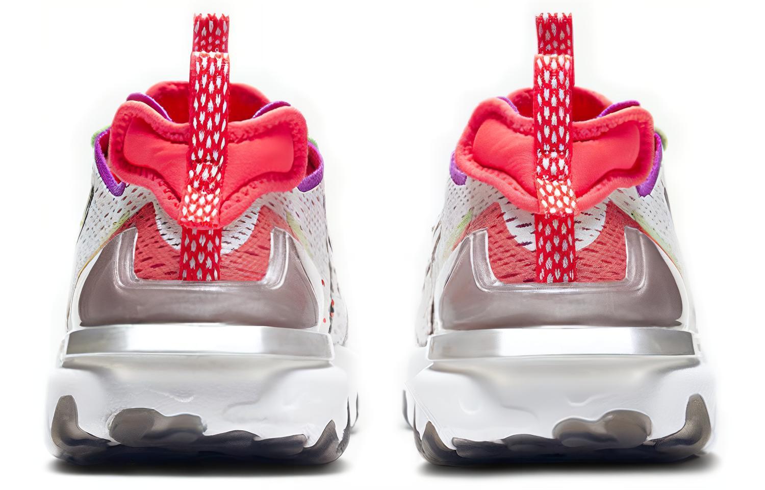 Мужские кроссовки Nike React Vision (бело-красно-фиолетовые) — Белыйкрасныйфиолетовый — фото 5