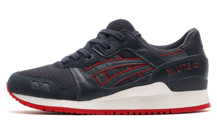 Asics Gel Lyte 3 Abrasion Resistant Low top Running Shoes Men's Blue Red