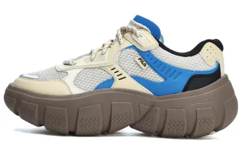 FILA BOLLA Textile, Synthetic Leather, Leather Trendy Abrasion Resistant Height Increasing Low top Chunky Sneakers