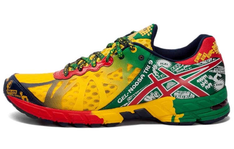 Asics Gel Noosa Tri 9 Comfortable Low top Running Shoes Men's Gold Green