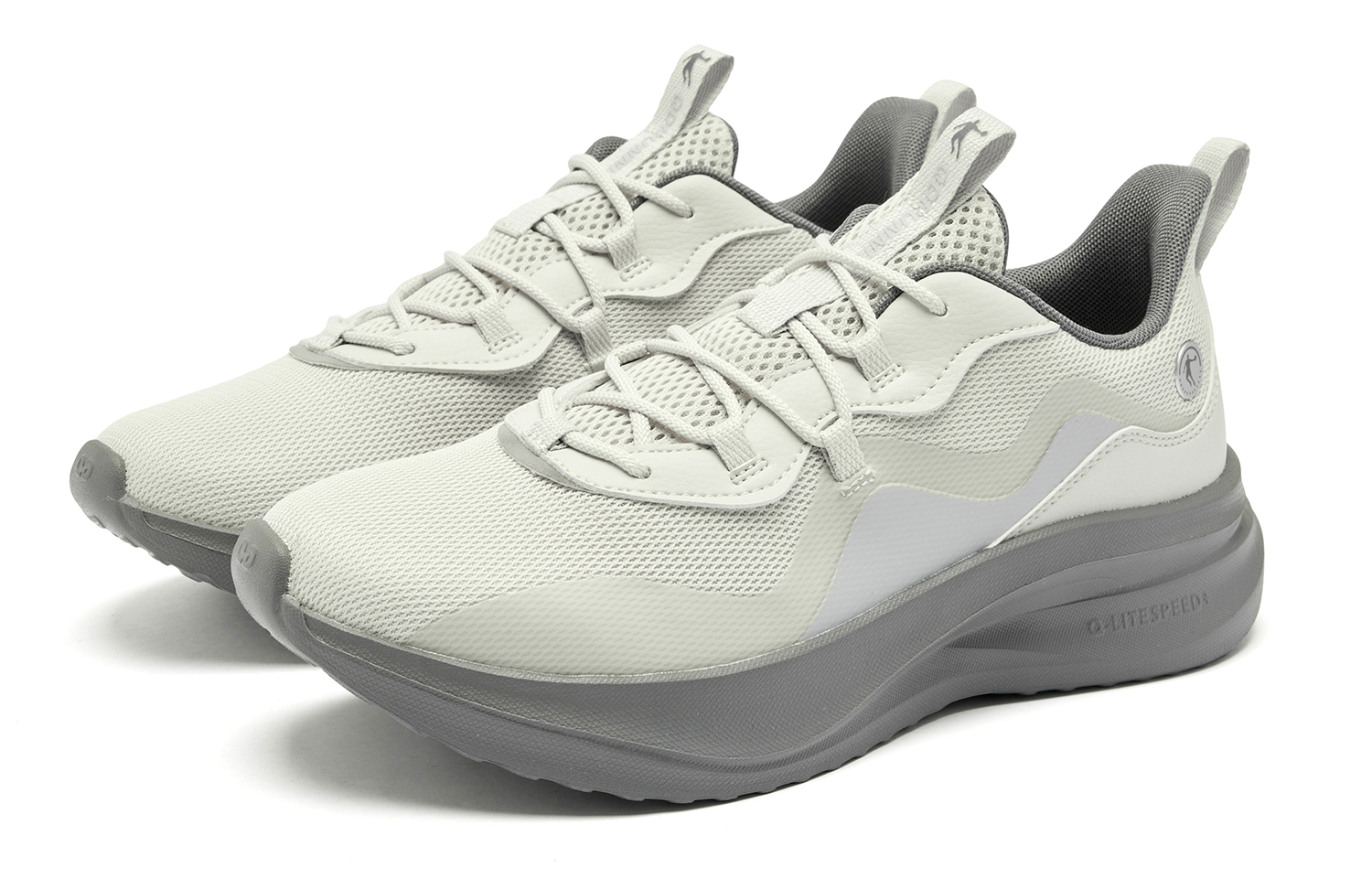 QIAODAN Cushioning Slip Resistant Abrasion Resistant Low top Casual Running Shoes Men’s Gray