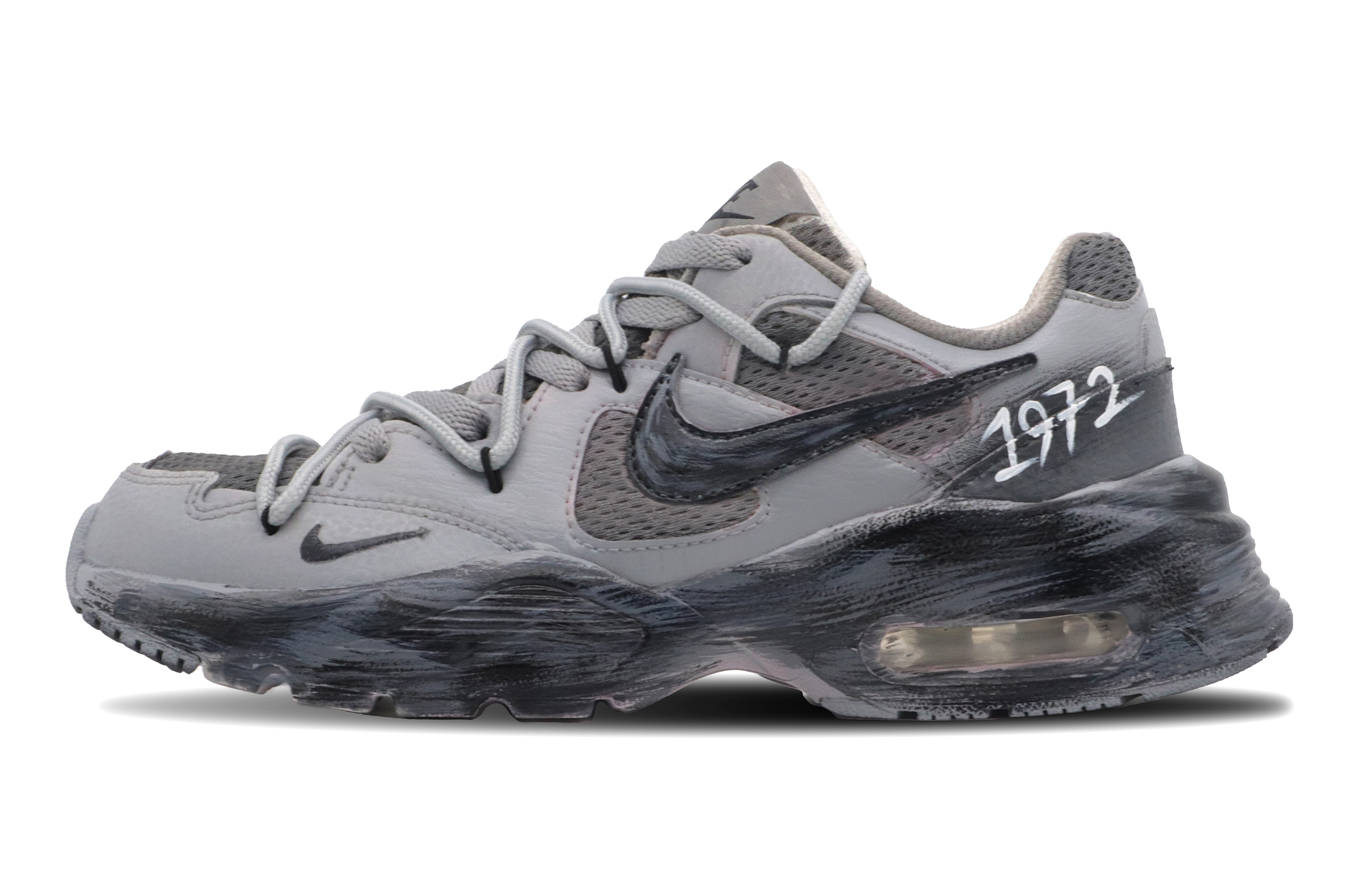 Nike Air Max Fusion Slip Resistant Abrasion Resistant Low top Running Shoes Women’s Gray Black
