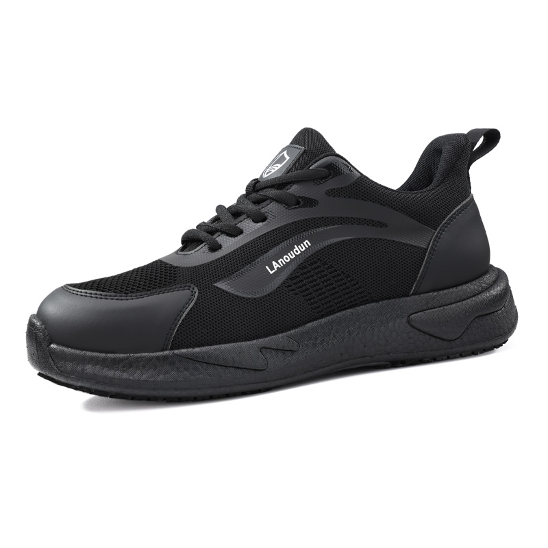LANOUDUN Slip Resistant, Breathable, Lightweight Low top Outdoor Shoes Men’s Black