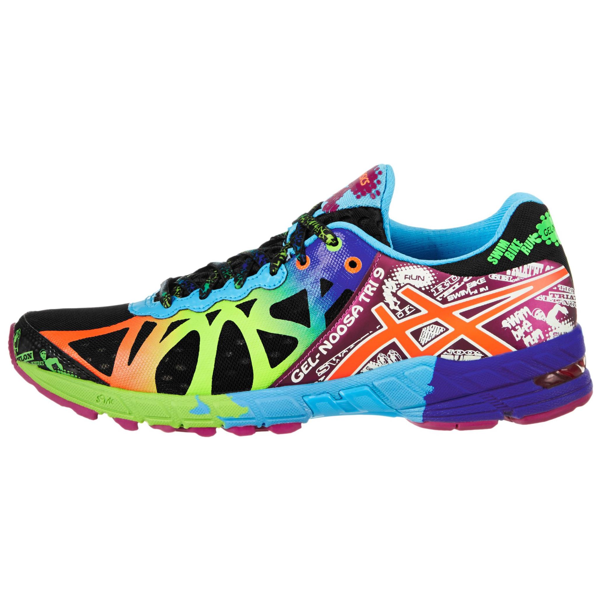 ASICS Gel Noosa Tri 9 Running Shoes Women's Low Top Black/Green/Purple