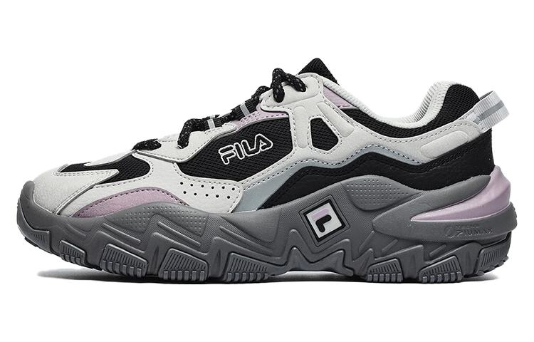FILA Fila Predator 2 comfortable sports fabric synthetic leather low-top running shoes women's black gray