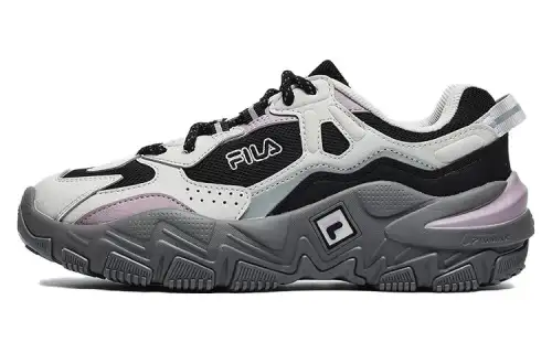 FILA Fila Predator 2 comfortable sports fabric synthetic leather low-top running shoes women's black gray