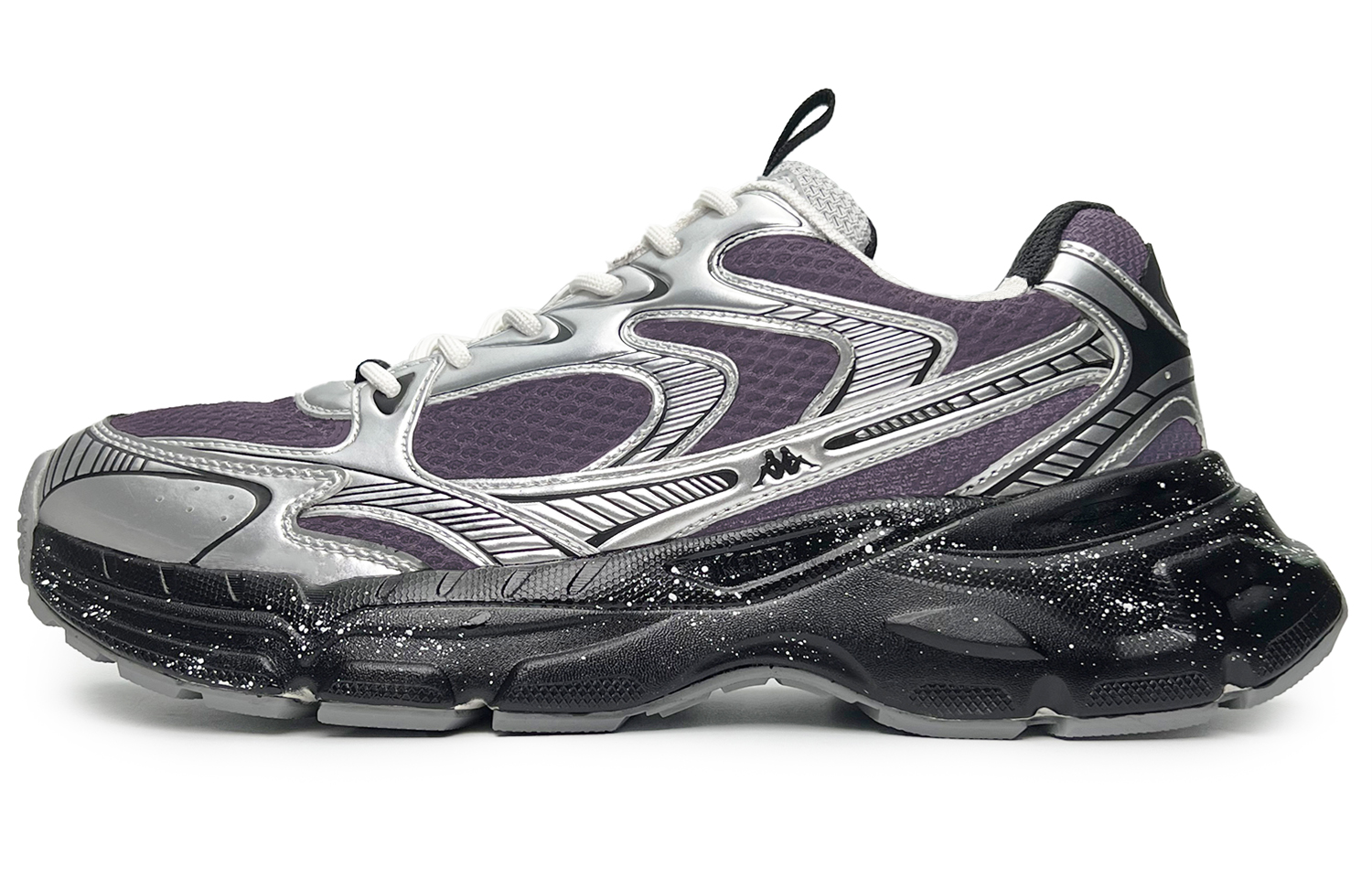Kappa Cushioning Abrasion Resistant Breathable Low top Running Shoes Unisex Black Purple