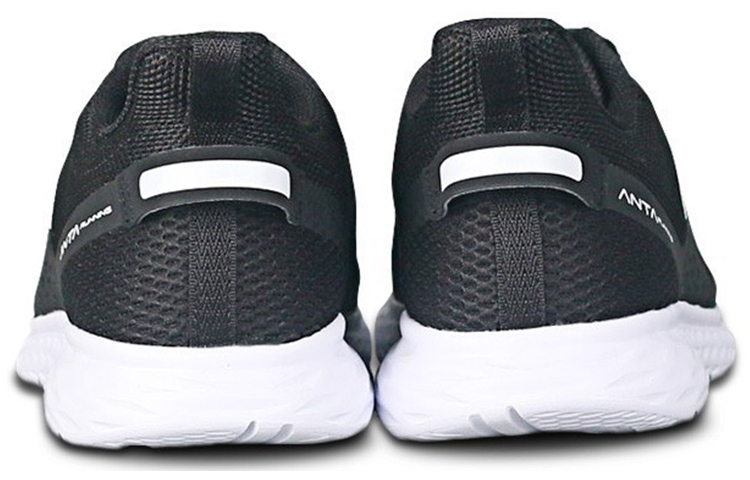 Anta Comfortable Slip Resistant, Abrasion Resistant, Breathable, Rebound Low top Running Shoes Men’s Black White