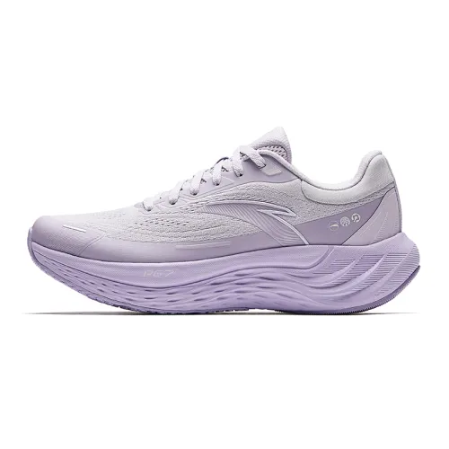 Anta Pg7 Fabric Cushioning Slip Resistant Low top Sprint Running Shoes Women's Purple Pink