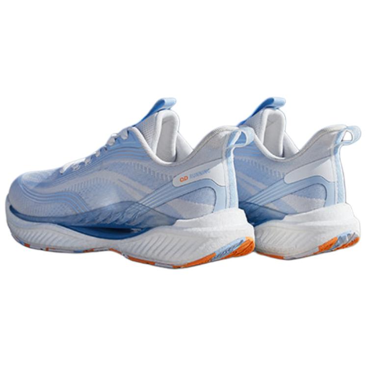 QIAODAN Breathable Rebound Breathable And Resilient Low top Running Shoes Men’s White Blue