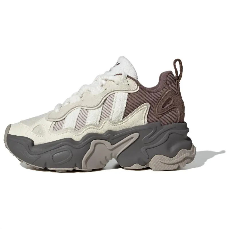Adidas Originals Ozthemis Slip Resistant Abrasion Resistant Low top Chunky Sneakers Women's White Brown
