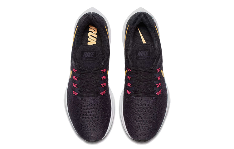 Женские кроссовки Nike Air Zoom Pegasus 35 (черно-розовые) — Чёрныйрозовый — фото 4