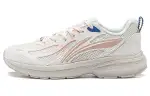 Li Ning Cushioning Slip Resistant Abrasion Resistant Low top Running Shoes Women's White Blue