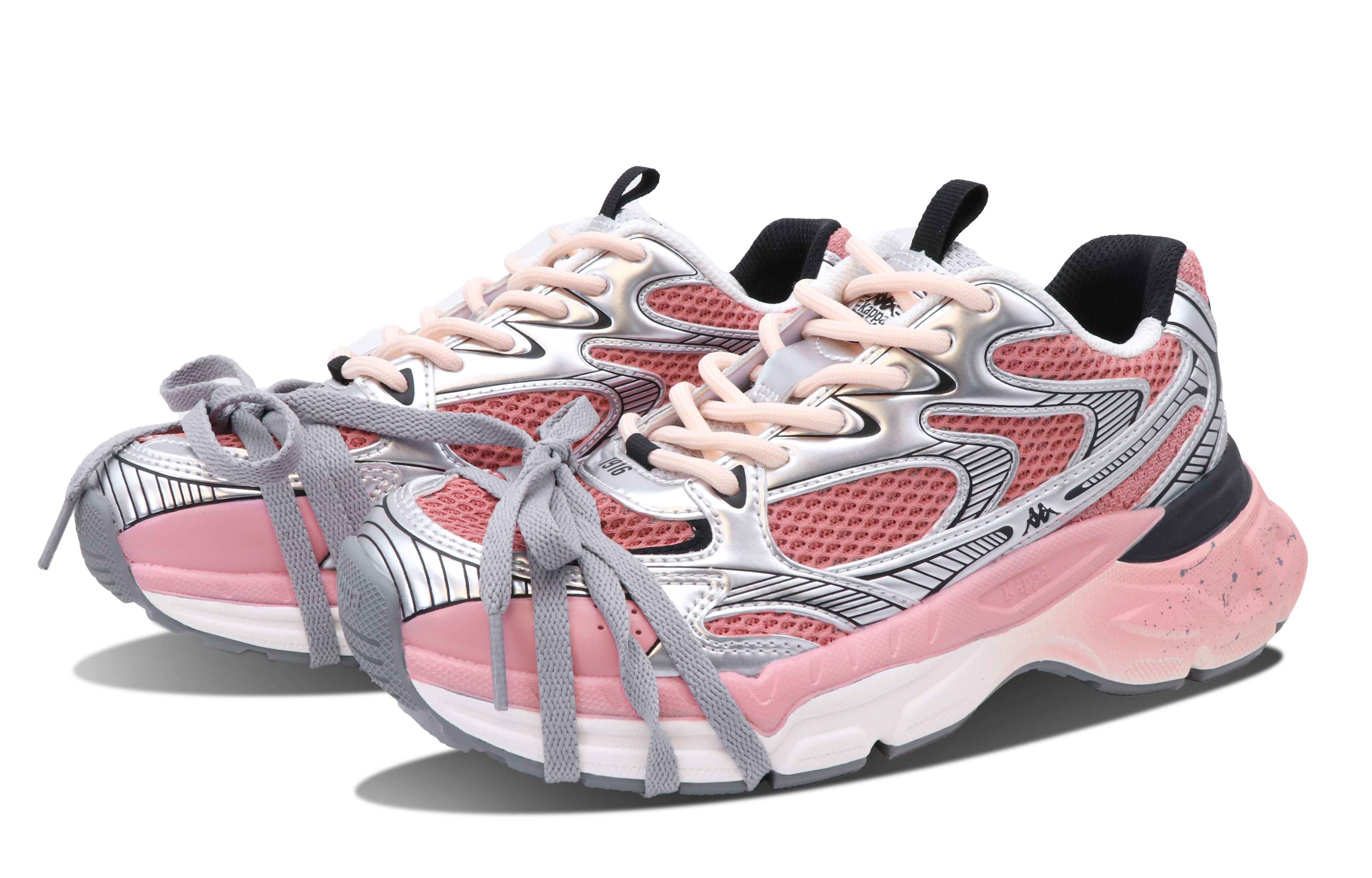 Kappa Abrasion Resistant, Breathable, Lightweight Low top Casual Running Shoes Unisex Pink