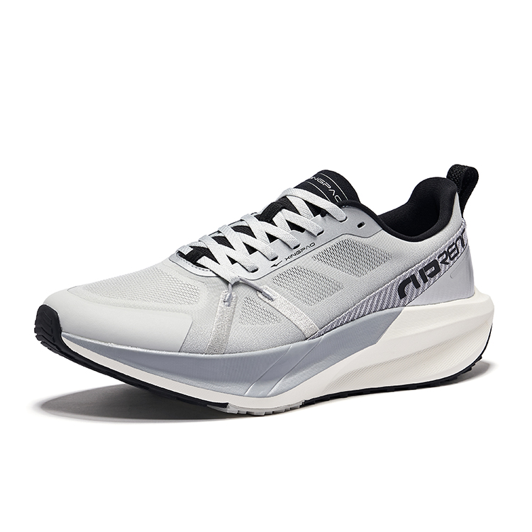 Erke Low top Qidan Technology City Commuting Running Shoes Men’s White Dew Gray Snow Gray