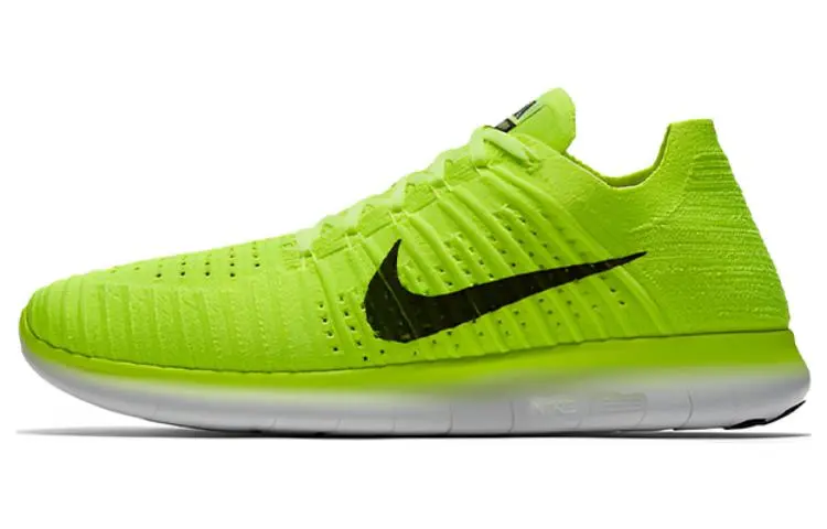 Nike Free RN Cushioning Abrasion Resistant Cushioning, Wear Resistant Mid top Running Shoes Men's Green Black