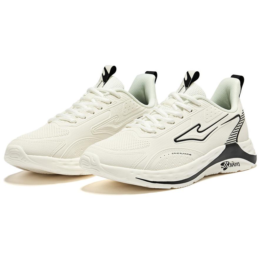 Erke Comfortable And Breathable Cushioning, Wear Resistant Low top Casual Running Shoes Men’s White Black