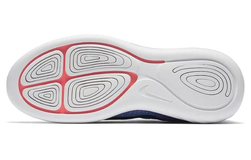 Женские кроссовки Nike Lunarglide 8 (синий) — Синий / чёрный / красный / белый — фото 6