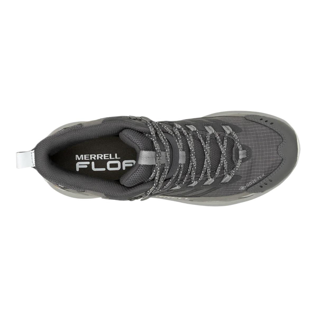 MERRELL MOAB SPEED 2 Abrasion Resistant, Non Slip, And Waterproof, Breathable Mid top Outdoor Shoes Men’s Gray