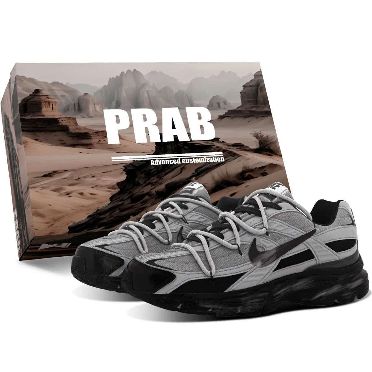 Nike Initiator Fabric Cushioning Breathable Support Low top Casual City Commuting Running Shoes Unisex Black Gray