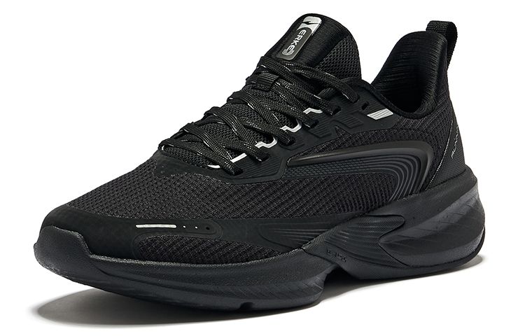 Erke Cushioning Breathable Cushioning Breathable Low top Running Shoes Women’s Jet Black