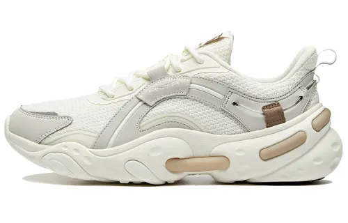 Anta Abrasion Resistant Low top Running Shoes Men's Gray White Brown
