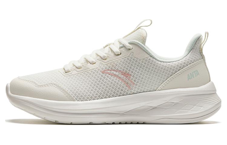 Anta Running Collection Comfortable Cushioning Slip Resistant Low top Running Shoes Women’s White Pink