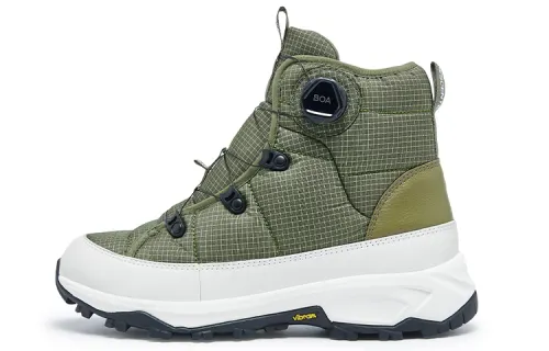 KAZUKI x DESCENTE Ski Style Thermal Abrasion Resistant Knee High Outdoor Boots Men's Green