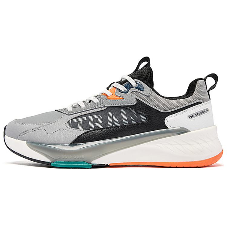 QIAODAN Slip Resistant Abrasion Resistant Low top Running Shoes Men’s Gray Black