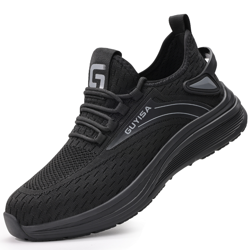LANOUDUN Slip Resistant Abrasion Resistant Low top Outdoor Shoes Unisex Black