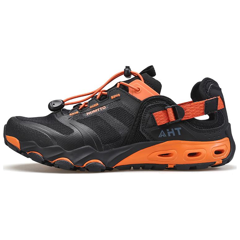 HUMTTO Comfortable Slip Resistant Outdoor Shoes Men’s Black Orange