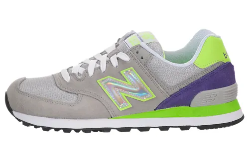New Balance NB 574 Running Shoes Women's Low Top Gray/Green/White/Purple