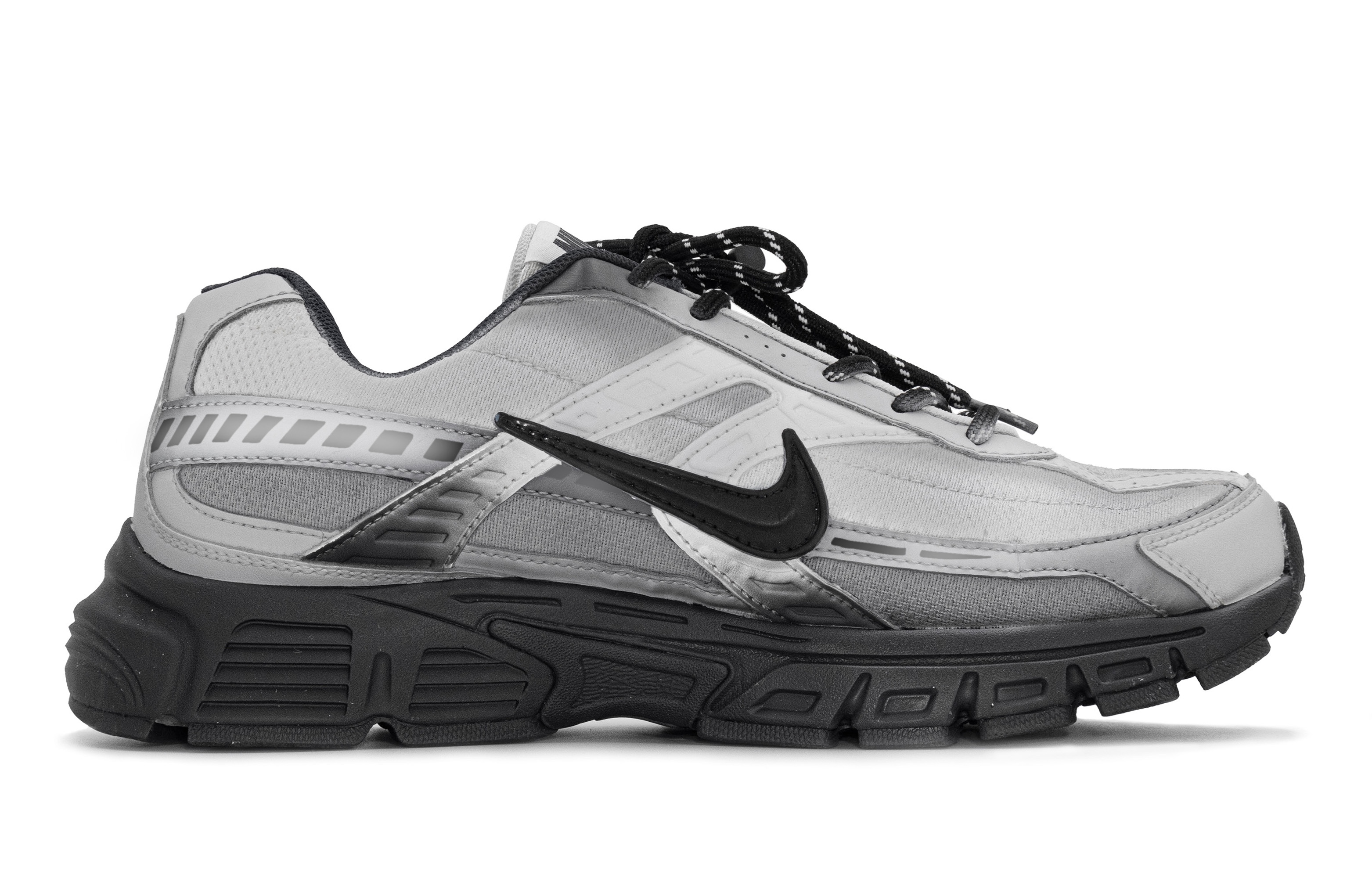 Nike Initiator Abrasion Resistant Breathable Low top Sprint Running Shoes Unisex Black Gray
