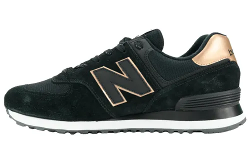 New Balance NB 574 Classic Low top Running Shoes Men's Black Gold