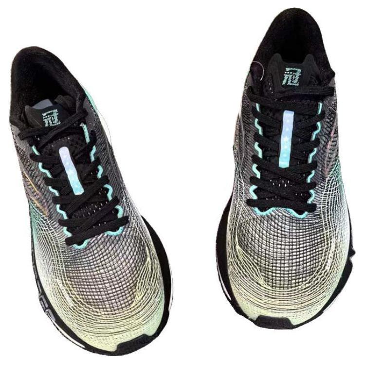 Anta Champion Pro String Technology Fabric Cushioning, Wear Resistant Low top Sprint Running Shoes Men’s Black Green