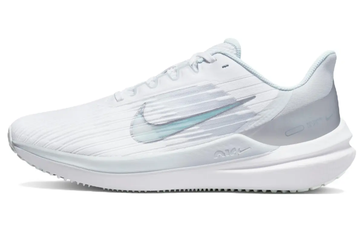 Nike Air Winflo 9 White Metallic Silver Women's