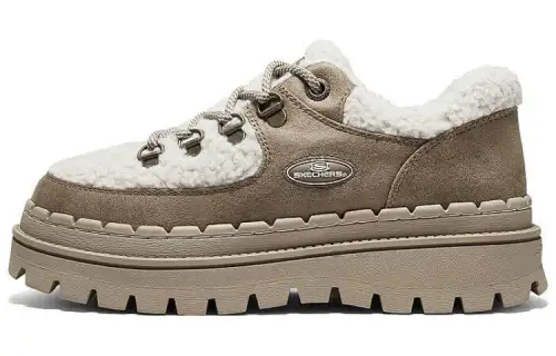 Skechers Casual High Platform Shoes 'Brown White' Women's