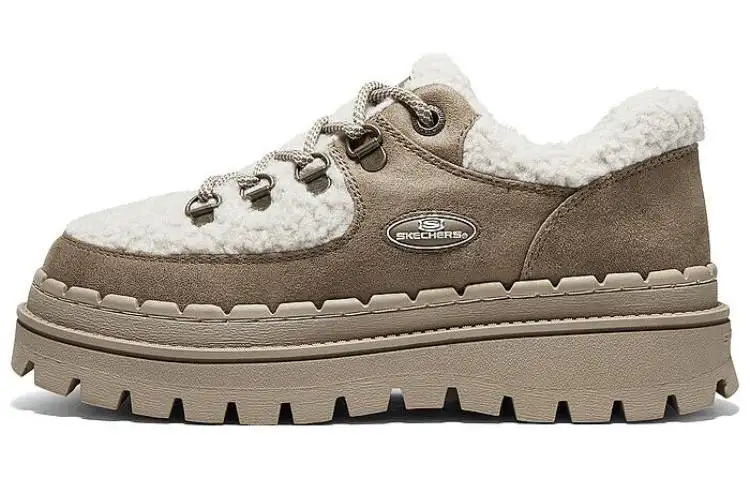 Skechers Casual High Platform Shoes 'Brown White' Women's
