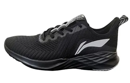 Li Ning Cushioning Breathable Low top Running Shoes Men's Standard Black