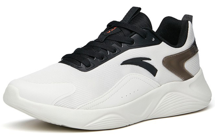 Anta Comfortable Cushioning Slip Resistant Abrasion Resistant Breathable Low top Running Shoes Men’s White Black