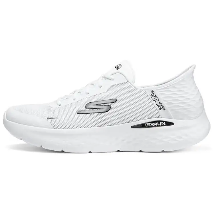 Skechers Slip Ins Fabric Cushioning Abrasion Resistant Lightweight Low top Casual Running Shoes Men's White