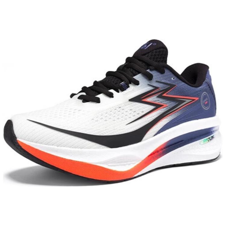361° Abrasion Resistant Cushioning Abrasion Resistant Cushioning Low top Sprint Running Shoes Men’s White Blue Black