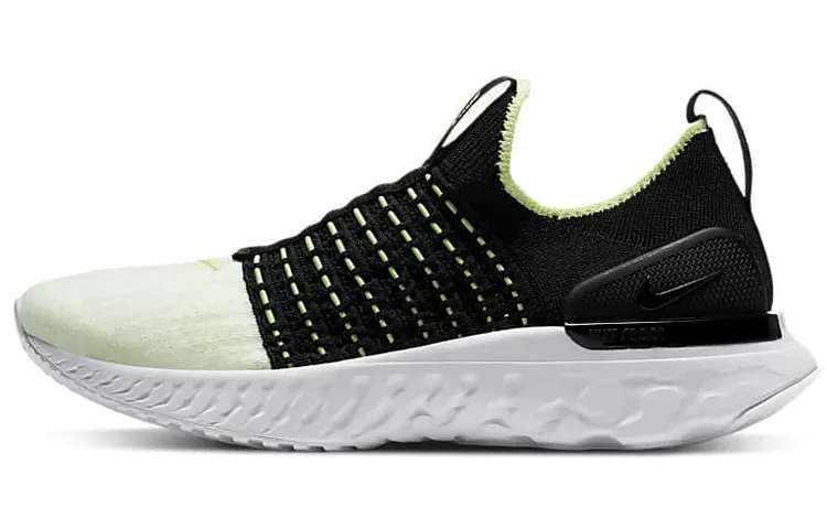 Nike React Phantom Run Flyknit 2 Black Barely Volt Women's