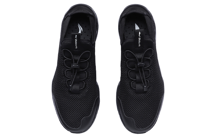 Li Ning Outdoor River Trekking Cushioning Slip Resistant Cushioning Slip Resistant Running Shoes Unisex Black