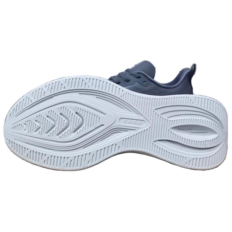 Erke Fabric Cushioning Slip Resistant Abrasion Resistant Low top Casual Running Shoes Men’s Gray