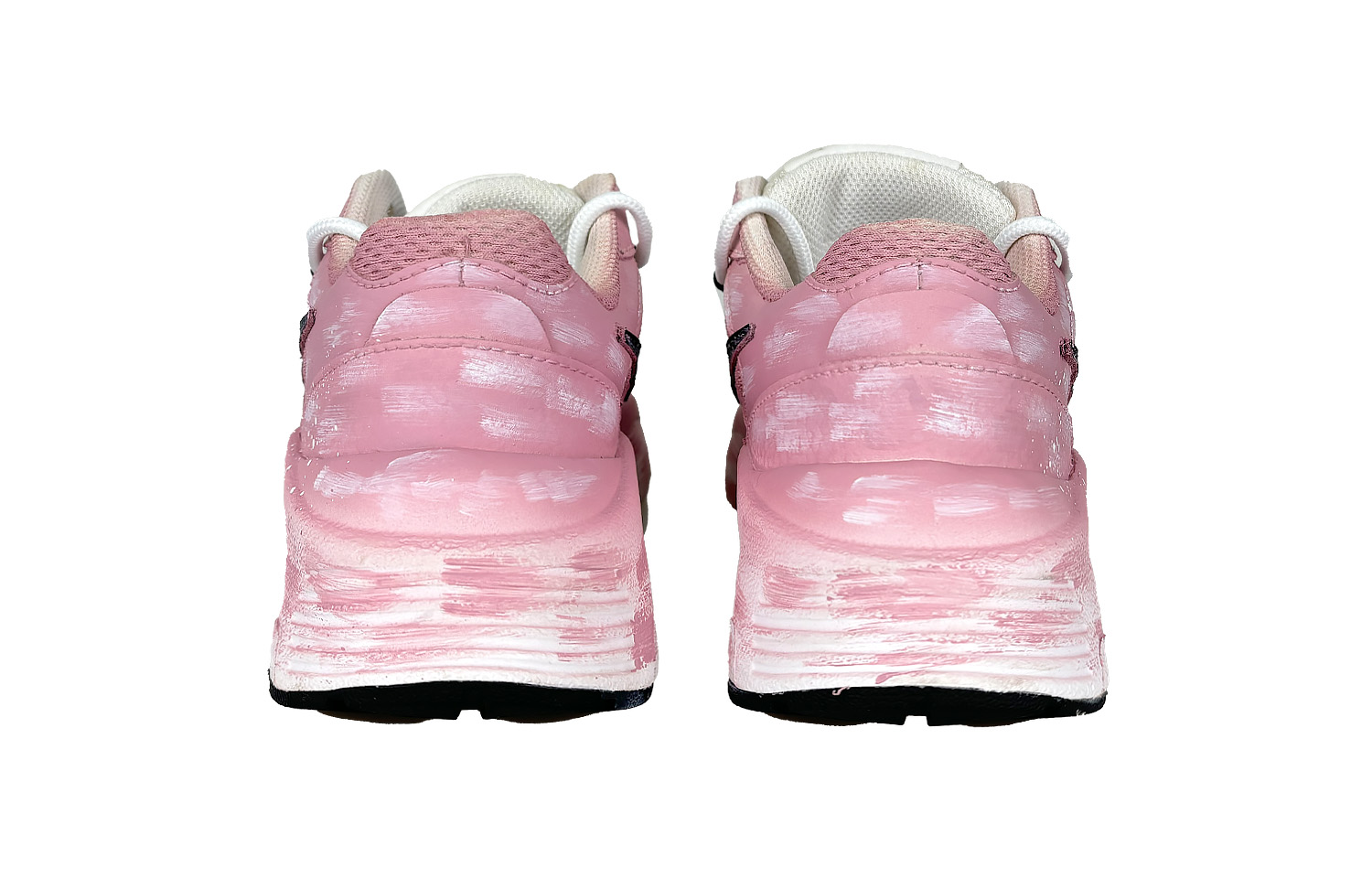 Nike Air Max Fusion Cushioning Slip Resistant Abrasion Resistant Low top Running Shoes Women’s Pink White