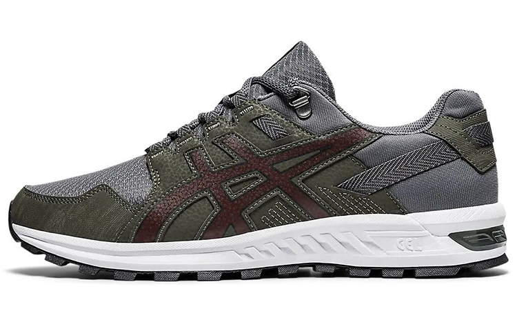 Asics Gel Citrek 1 Abrasion Resistant Low top Running Shoes Men's Gray Green