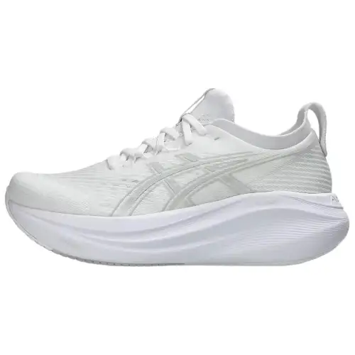 ASICS Gel Nimbus 27 White Glacier Grey Women's